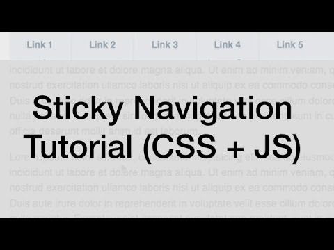 Sticky Navigation Tutorial (Fixed Position CSS + JavaScript / jQuery)